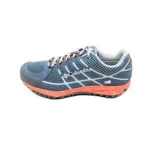 Columbia OutDry Techlite Trail Running Shoes Blue Gray Coral Womens Size 8.5
